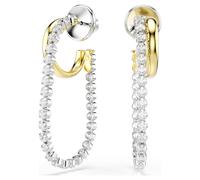 Pendientes Hyperbola, Talla redonda, Blancos, Combinación de acabados metálicos OS