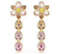 Pendientes Idyllia, Tallas mixtas, Flor, Multicolores, Acabado en oro de 18 quilates OS