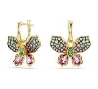 Pendientes Idyllia, Tallas mixtas, Pavé, Mariposa, Multicolores, Acabado en oro de 18 quilates OS