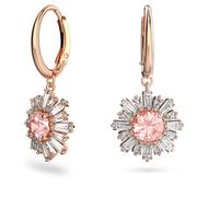 Pendientes Idyllia, Tallas mixtas, Sol, Rosas, Acabado en oro rosa de 18 quilates OS