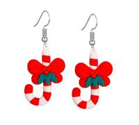 Pendientes indios Tree Man Snowman Bell Boots Old Man Candy Cane Gloves Earrings Pendientes Veret Mujer Plug, talla única, Plástico, Sin piedra preciosa