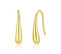 Pendientes Lágrima De Plata De Ley Recubierta De Oro