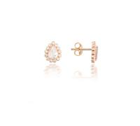 Pendientes Lágrima Piedra Blanca Plata de Ley 925