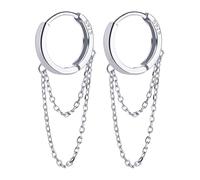 Pendientes largos de corazón con cadena para mujeres y adolescentes, aretes colgantes con borlas, aretes circulares cuentan con un diseño circular simple pero clásico que nunca va con borla, talla