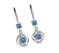 Pendientes largos de temperamento creativo con cuatro tachuelas, talla única, Metal, Sin piedra preciosa