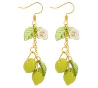 Pendientes Limón, Pendientes Colgantes de Limón Divertidos y Bonitos Joyas Frutas para Mujer Cumpleaños Cosplay Fiesta en la Playa Accesorio(Estilo 3)