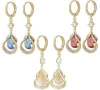 Pendientes linfáticos, aretes de magnetógeno de flujo linfático, flysmus Halolux, linfvidad, magnetoterapia, germanio, drenaje, acupuntura, aretes de aro de joyería de moda para mujeres, Zinc
