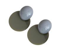 Pendientes Llamativos Redondos De Acrílico Colgante Multifuncional Para Accesorio Oreja 14g Adecuado Para Mejorar Atuendo Bloque Color