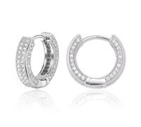 Pendientes llenos de circonita con personalidad de moda para hombre y mujer, Estándar, Acero inoxidable, Sin piedra preciosa