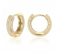 Pendientes llenos de circonita con personalidad de moda para hombre y mujer, Estándar, Acero inoxidable, Sin piedra preciosa
