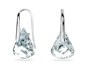Pendientes Lunar, Azules, Baño de rodio OS