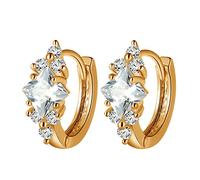 Pendientes marítimos de plata frontera joyería moda cristal incrustaciones pendientes de circón pendientes de personalidad pendientes simples para mujer pendientes colgantes para mujer, talla única,