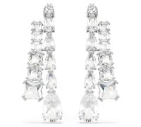 Swarovski Pendientes Matrix, Tallas mixtas, Blancos, Baño de rodio