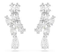 Swarovski Pendientes Matrix, Tallas mixtas, Blancos, Baño de rodio