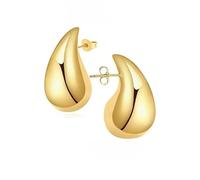 Pendientes metálicas llenas de gotas de agua, pendientes minimalistas de acero inoxidable, lujo ligero diario, viento ligero maduro, desplazamiento, viento minimalista y diario