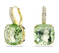 Pendientes Millenia, Talla cojin, Verdes, Acabado en oro de 18 quilates OS
