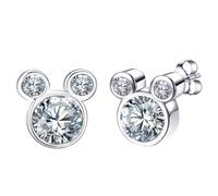 Pendientes Minnie y Mickey en Plata - Hipoalergenicos para Niña y Mujer - Joyas para Regalos de Vacaciones y Cumpleaños