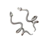 Pendientes modernos en espiral de serpiente, aretes versátiles con forma de serpiente, accesorios de oreja de animal hechos a mano, aretes de textura de serpiente, talla única, como se describe, como