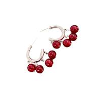 Pendientes modernos en forma de C con colgante de cuentas, materiales de cristal artificial, adecuados para combinar con varios aspectos, aretes de gota con cuentas, talla única, como se describe