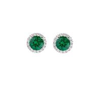 Pendientes Mujer Amen DIAMANTES Verdes De Plata 925 Código ELUBOBBVZ