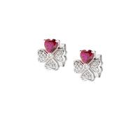 Pendientes Mujer AMEN Plata 925 Cuadrado Rojo Código EQUSBR