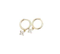 Pendientes Mujer Color Oro,Pendientes Colgantes con Forma De Flor De Pedrería con Incrustaciones De Oro para Damas Todo El Cuerpo 925 Material Asequible Pendiente Redondo De Lujo Regalos De Uso Dia