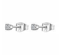 Pendientes mujer originales con una pequeña circonita Pendientes de acero quirúrgico de mujer/niña bañados en oro/plata ideal para regalo del día de la madre, aniversario... Joyeria mujer