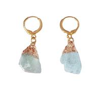 Pendientes Mujer,Pendientes Colgantes De Fluorita Verde Con Piedras En Bruto Irregulares Pendientes Colgantes De Gancho Pendientes De Piedras Preciosas Cristal Elegante Joyería De Chakra Regalo Par