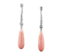 Pendientes Mujer, Pendientes Colgantes De Gota De Lluvia para Mujer, Aretes Boho Chakra, Piedra De Color Coral, Pendientes Colgantes para Damas, Boda, Joyería Étnica