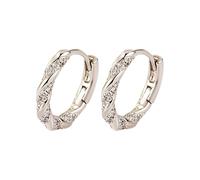 Pendientes Múltiples Agujeros Otoño E Invierno Circle Zircon Earrings Pendientes Blancos Para, talla única, Plástico, Sin piedra preciosa