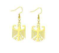 Pendientes nacionales alemanes, colgante de águila de acero inoxidable para uso diario para mujer, one size, Acero inoxidable, Sin piedra preciosa