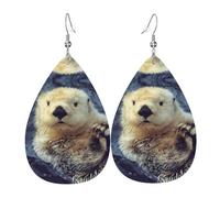 Pendientes navideños de animales blancos para mujer, aretes de gota de estrella festiva, joyería colgante elegante para celebraciones, One Size, Cuero