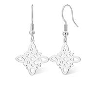 Pendientes Nudo De Bruja Para Mujer Acero Inoxidable Pendientes Colgantes Con Colgante De Nudo Celta Joyas Huecas Irlandesas De Wicca Brujería Y Protección Pagana Regalo