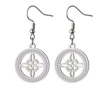 Pendientes Nudo de Bruja para Mujer Pendientes Nudo Celta Nudo De Bruja Buena Suerte Triquetra Trinidad Wicca Joyería Regalos Irlandeses (plata)