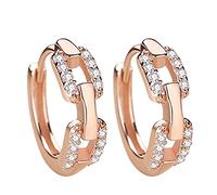 Pendientes Oro,HipoalergéNico Huggie Aretes Moda Liviano Piercing Oreja Circonita Cúbica Aretes de Aro JoyeríA para Mujere Niñas pendientes largos plata