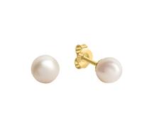 Pendientes Orolino Oro 585/- Perla Cultivada Agua Dulce Sintético 0,6cm Mujer...