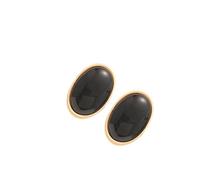 Pendientes ovalados de resina portátiles, cómodos postes de plata de ley, inspirados en la época, minimalistas, joyería artística, aretes ovalados de resina, talla única, como se describe, como se