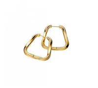 Pandora Essence 263876C00 - Pendientes de aro de plata de ley chapada en oro de 14 quilates