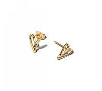 Pandora Pendientes de botón Essence 264393C00 – Corazón pequeño, forma orgánica