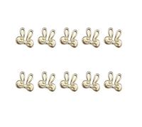 Pendientes para decoración de uñas, pendientes dorados y plateados, accesorios para manualidades, remaches de metal