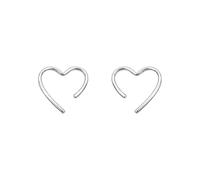 Pendientes para estudiantes dulces diseño pendientes de corazón vacío pendientes simples de plata S925 para mujer adecuados para todos los díasDurability