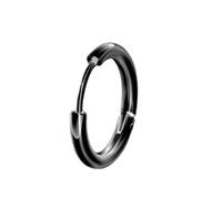 Pendientes para mujer, aro de plata de acero inoxidable simple y elegante de 10 mm para joyería de Año Nuevo, Simple et élégant, Acero inoxidable, Sin piedra preciosa