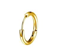 Pendientes para mujer, aro de plata de acero inoxidable simple y elegante de 10 mm para joyería de Año Nuevo, Simple et élégant, Acero inoxidable, Sin piedra preciosa