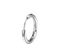 Pendientes para mujer, aro de plata de acero inoxidable simple y elegante de 10 mm para joyería de Año Nuevo, Simple et élégant, Acero inoxidable, Sin piedra preciosa