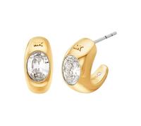 Pendientes para mujer de Michael Korsdella colección Premium. Pendientes de latón en color dorado, con acabado brillante y cristales de color blanco. Medidas: longitud: 17 mm. Referencia: MKJ8478710