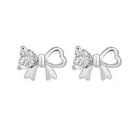 Pendientes para mujer de plata elegantes y sencillos aretes de arco, la primera opción de moda para mujer, perfectos para el uso diario y de eventos destacan la personalidad y el encanto divertidos,