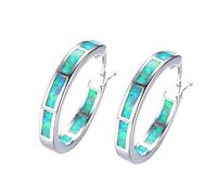 Pendientes para mujer, estilo bohemio, moderno, moderno, contratado, temperamento, delicado, colorido, tenedor de circonita, talla única, Metal