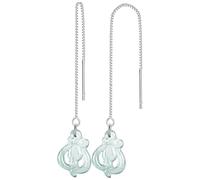 Pendientes Para Mujer,Joyeria Pendientes de orquídea de jade Piezas de plata pura Hilo de oreja Feng Shui Amuleto de riqueza Chakra Equilibrio Gema Agua azul Fei Cui Jade Flora Cristal Colgante de ore