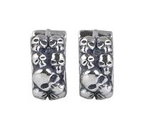 Pendientes para mujer, plata de ley 925, diseño de calavera, estilo chino creativo, vintage