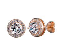 Pendientes para mujeres, 925 joyas para mujeres rosa para pendientes de tachuelas Pendientes de moda mini aretes cardíacos